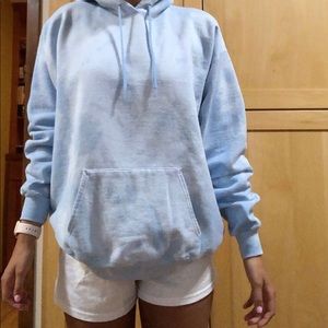 BLEACHED BLUE HOODIE ( brand new )